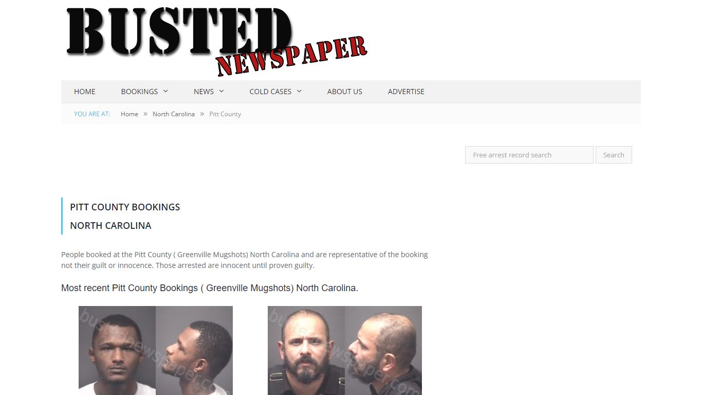 Pitt County, NC ( Greenville NC ) Mugshots - BUSTEDNEWSPAPER.COM